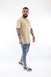 Sik Silk Beige Script T-shirt