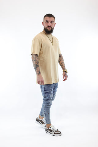 Sik Silk Beige Script T-shirt