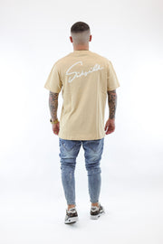 Sik Silk Beige Script T-shirt