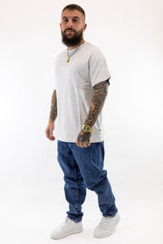 T-Shirt Oversized Cinzenta Solid