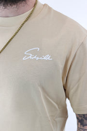 Sik Silk Beige Script T-shirt