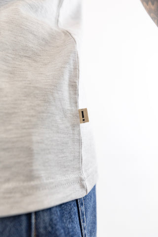 T-Shirt Oversized Cinzenta Solid