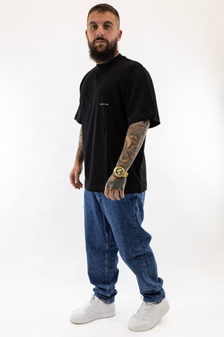 T-Shirt Oversized Preta Sik Silk