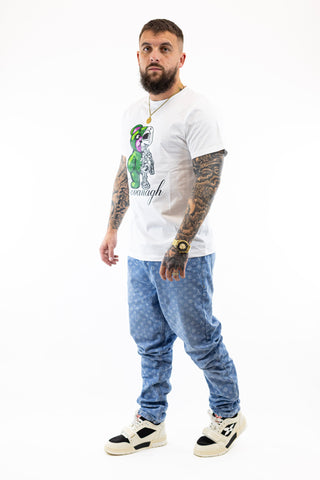 T-Shirt Branco Bear Skeleton Gianni Kavanagh