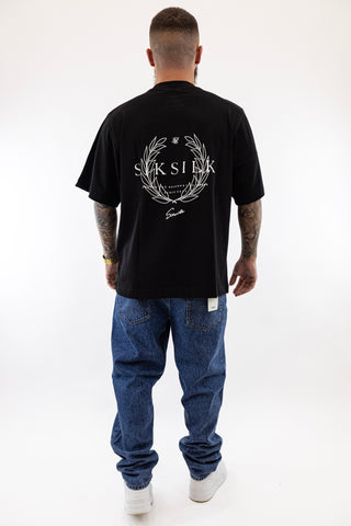 T-Shirt Oversized Preta Sik Silk