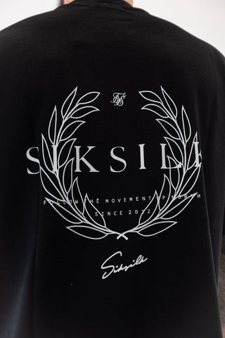 T-Shirt Oversized Preta Sik Silk