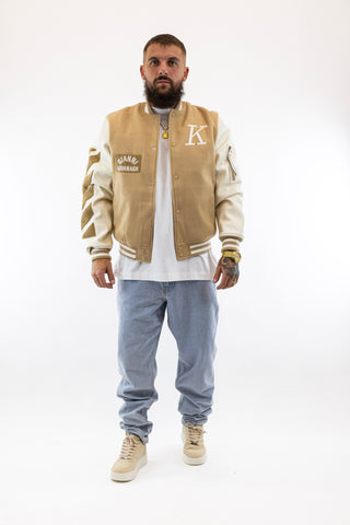 Casaco Bomber Bege Varsity Gianni Kavanagh