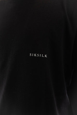 T-Shirt Oversized Preta Sik Silk