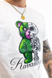 T-Shirt Branco Bear Skeleton Gianni Kavanagh