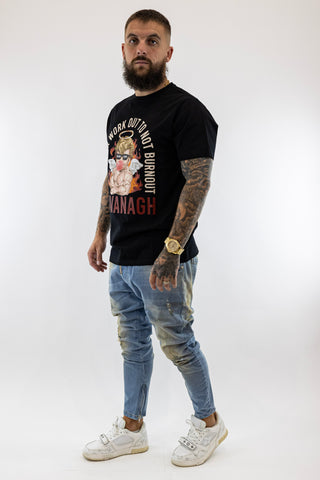 T-Shirt Preta Work Out Gianni Kavanagh