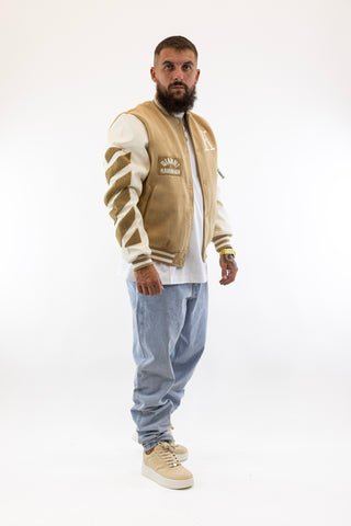 Casaco Bomber Bege Varsity Gianni Kavanagh