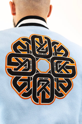 Blue Patches Bomber Jacket Gianni Kavanagh