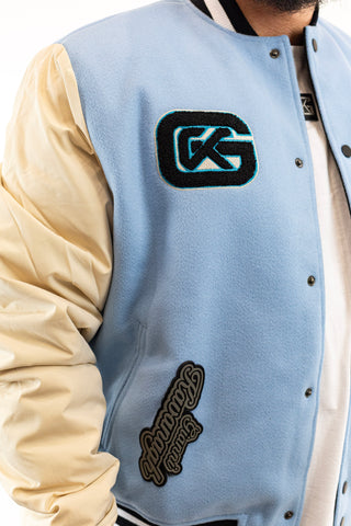 Blue Patches Bomber Jacket Gianni Kavanagh