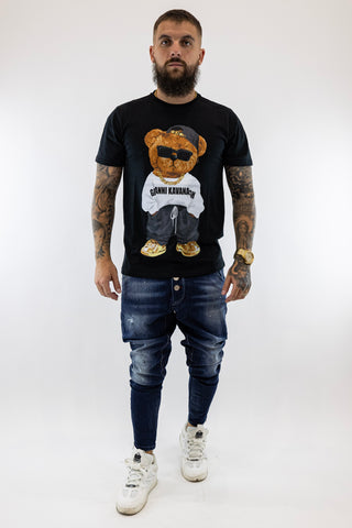 T-Shirt Preta Urso Gianni Kavanagh