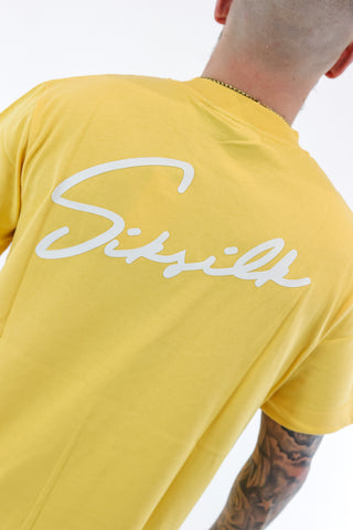 Sik Silk Yellow Script T-shirt