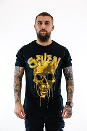 T-shirt Seven Golden Skull - Black