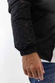 Casaco Preto Capuz Logomania Gianni Kavanagh
