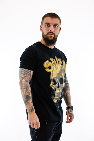 T-shirt Seven Golden Skull - Black