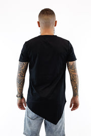 T-shirt Veludo Corte Bico Preta Sixth June