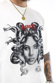 Ecru Medusa T-Shirt Sik Silk