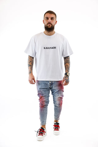 T-Shirt Boxy Branca Break Gianni Kavanagh