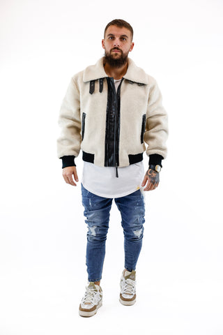 Bomber Jacket Ecru SIKSILK