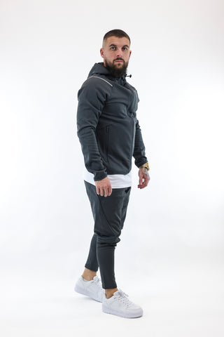 Gym King Reflect Poly FZ Tracksuit - Graphite