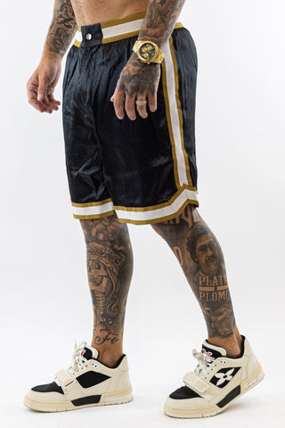 Conjunto Preto e Dourado Sik Silk
