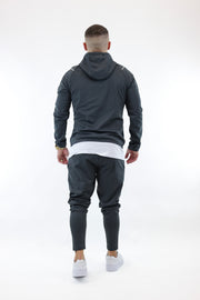 Gym King Reflect Poly FZ Tracksuit - Graphite