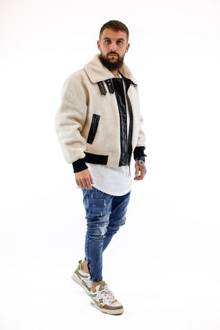 Bomber Jacket Ecru SIKSILK