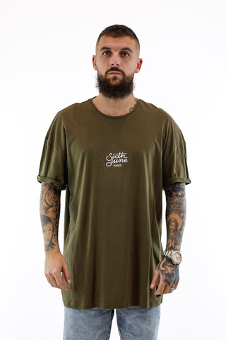 T-shirt Oversized Verde Sixth June