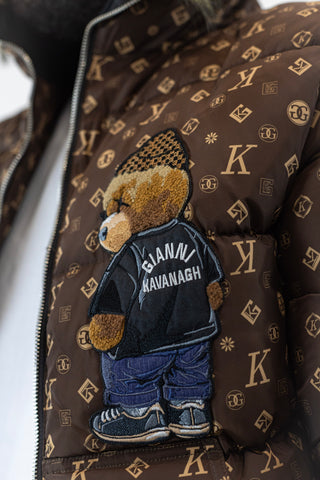 Casaco Castanho Pelo Logomania Bear Gianni Kavanagh