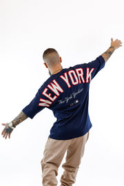 T-shirt Oversized Azul New York Champion