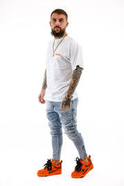 Seven T-Shirt Drop Shoulder White-Orange