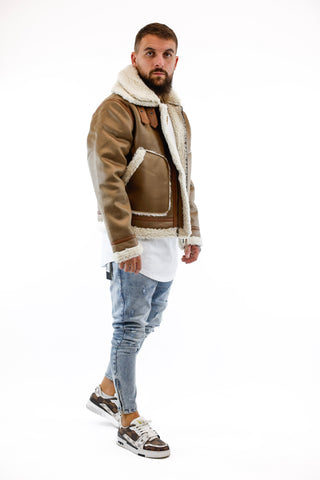 Aviator Jacket Brown SIKSILK