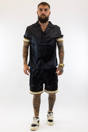 Conjunto Preto e Dourado Sik Silk