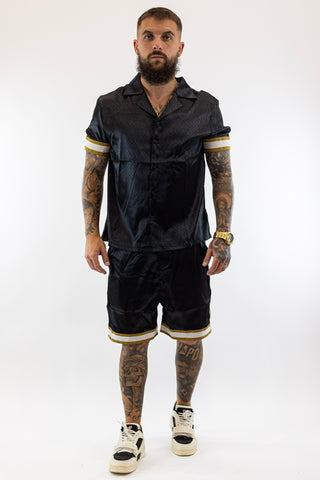 Conjunto Preto e Dourado Sik Silk