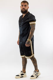 Conjunto Preto e Dourado Sik Silk