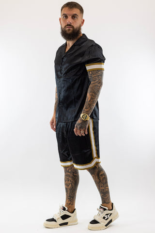 Conjunto Preto e Dourado Sik Silk