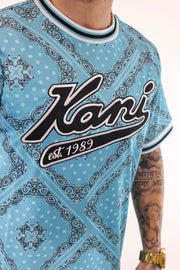 Varsity Paisley Mesh tee Bkue KarlKani