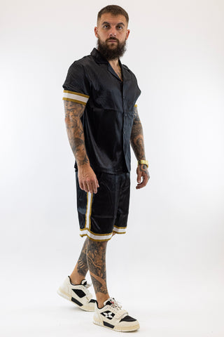 Conjunto Preto e Dourado Sik Silk