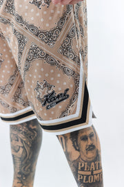 Varsity Paisley mesh Short Sand KarlKani