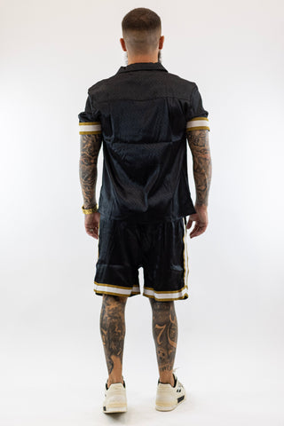Conjunto Preto e Dourado Sik Silk