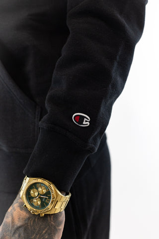 Sweat Preta Cardada Champion