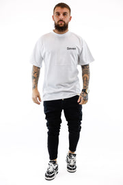 Seven T-Shirt Drop Shoulder White-Black