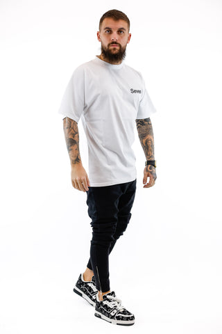 Seven T-Shirt Drop Shoulder White-Black