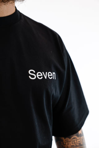 Seven T-Shirt Drop Shoulder Black-White