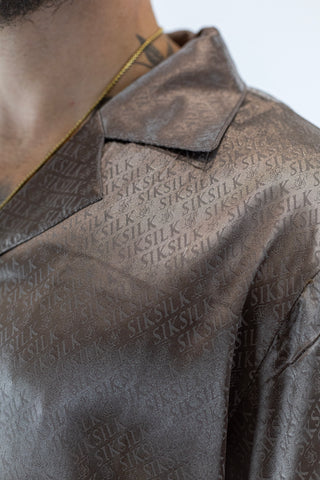 Conjunto Castanho e Dourado Silk Silk