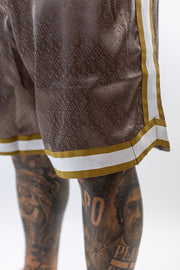Conjunto Castanho e Dourado Silk Silk
