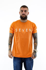 T-shirt Seven Orange & White